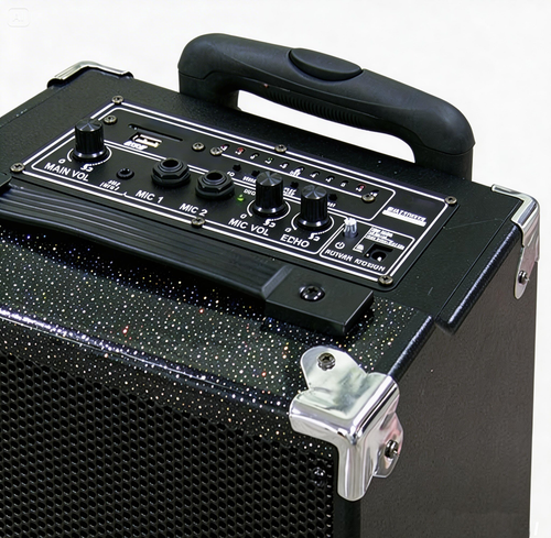 Bafle Portátil Bluetooth con USB, SD, AUX y 2 Entradas para Micrófonos