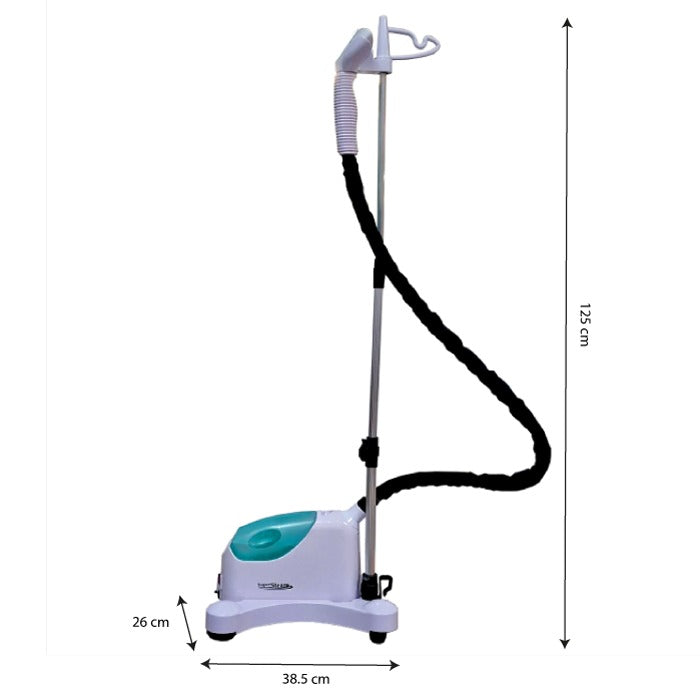 Plancha Vertical de Vapor Portátil para Ropa con Pedestal Ajustable | Desarruga, Sanitiza y Cuida Prendas Delicadas Rápidamente