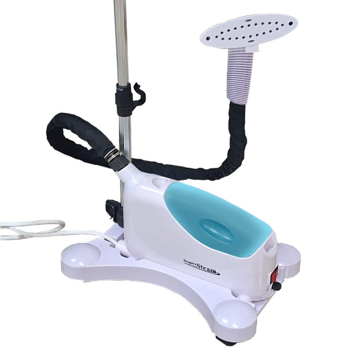 Plancha Vertical de Vapor Portátil para Ropa con Pedestal Ajustable | Desarruga, Sanitiza y Cuida Prendas Delicadas Rápidamente
