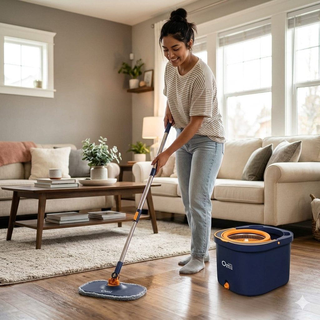 Mop de Limpieza de Alto Rendimiento con Cubeta Auto-Escurridora