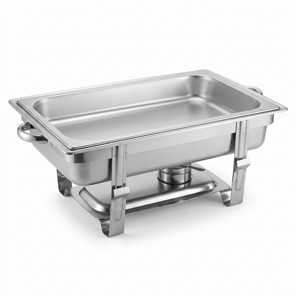 Chafing Dish Rectangular De Acero Inoxidable 9l