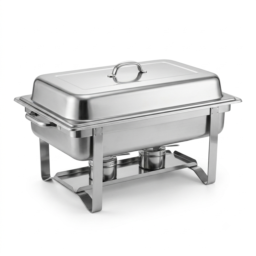 Chafing Dish Rectangular De Acero Inoxidable 9l
