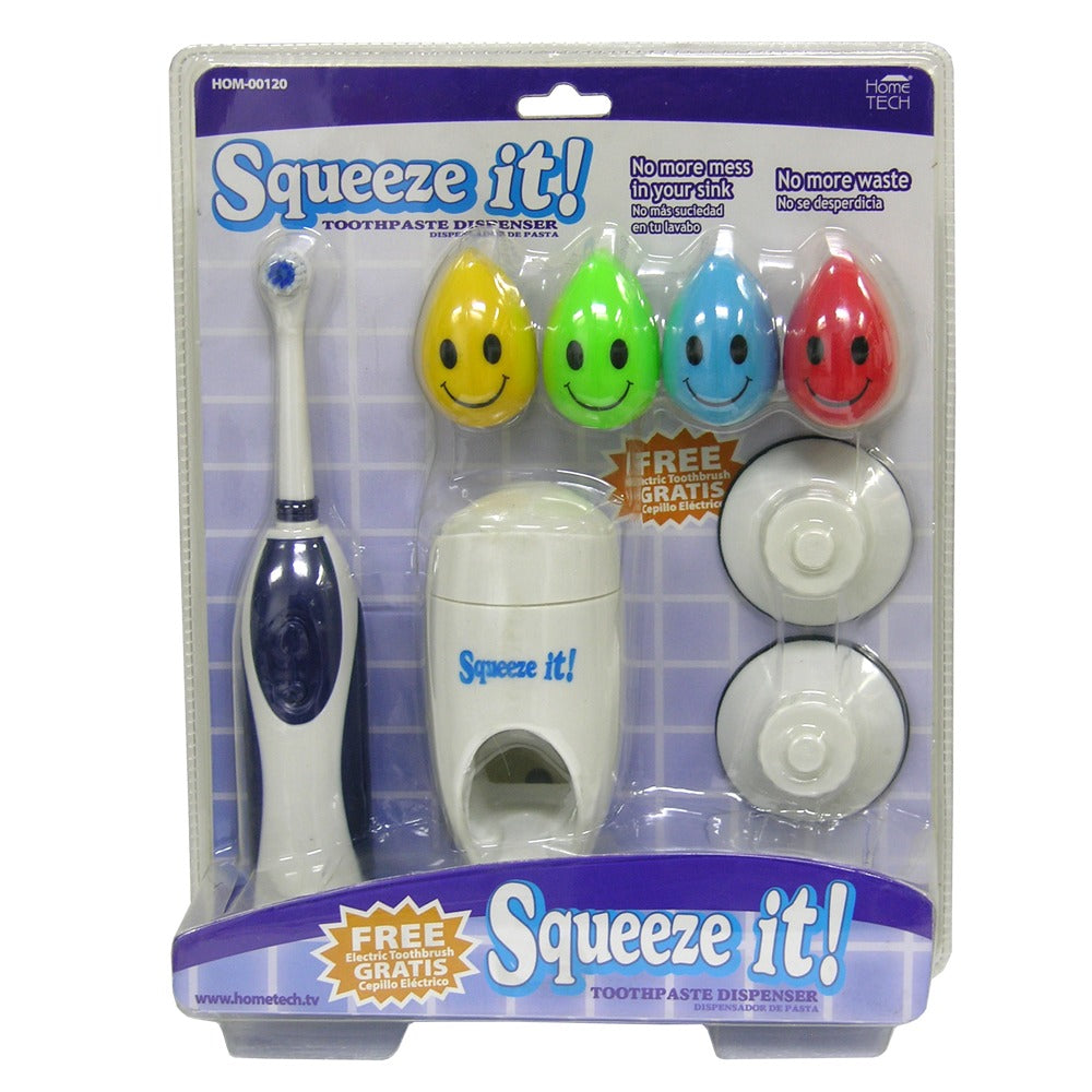 Dispensador de Pasta Dental Automático con Cepillo Eléctrico y Porta Cepillos Infantil