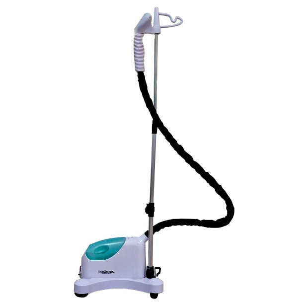 Plancha Vertical de Vapor Portátil para Ropa con Pedestal Ajustable | Desarruga, Sanitiza y Cuida Prendas Delicadas Rápidamente