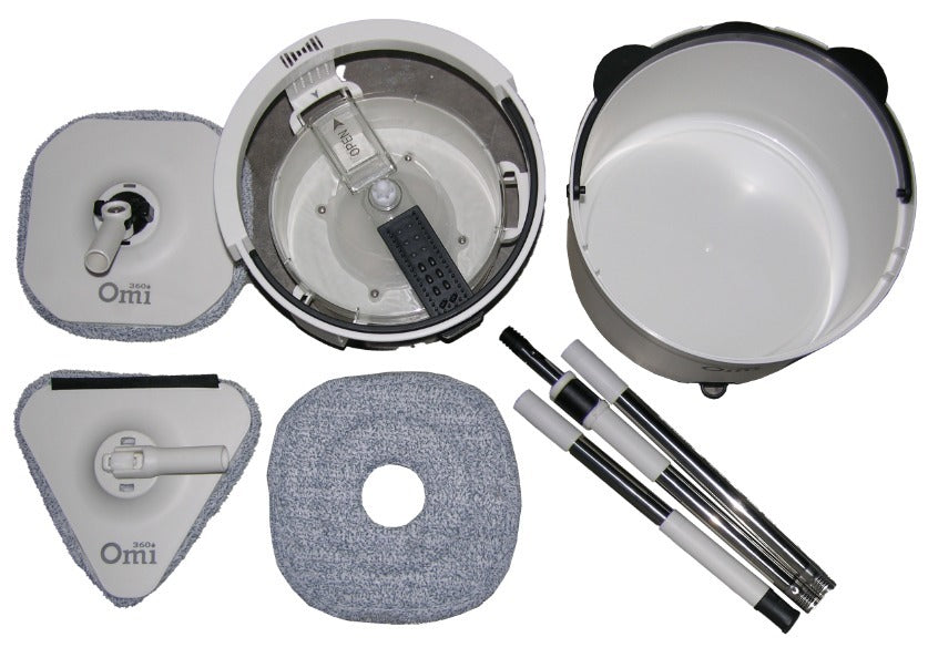 MOP TRAPEADOR CON CUBETA CENTRIFUGA DE AGUA MODELO OMI 360 PREMIUM