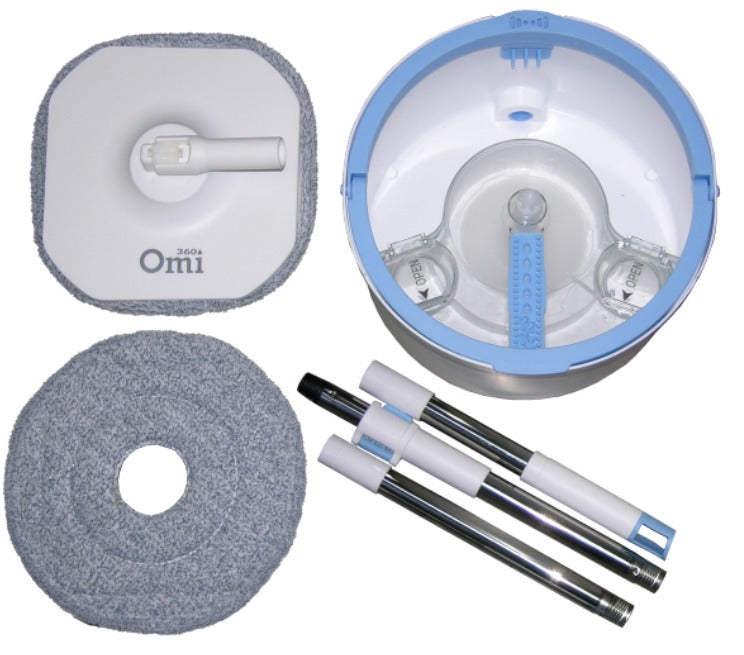 MOP TRAPEADOR CON CUBETA CENTRIFUGADORA DE AGUA MODELO OMI 360 BASICO