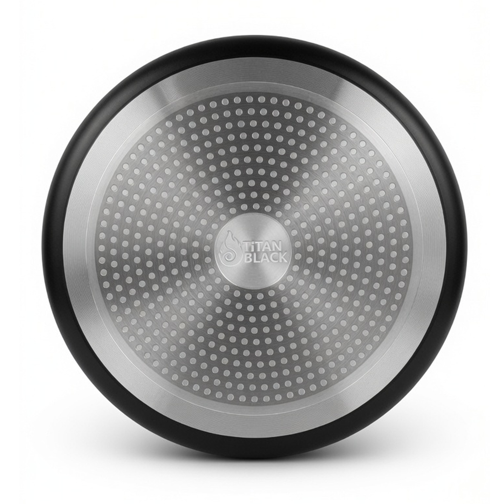 Juego de 2 Ollas Titan Black con Tapas de Vidrio  Antiadherentes  Compatibles con Estufas de Inducción y Gas