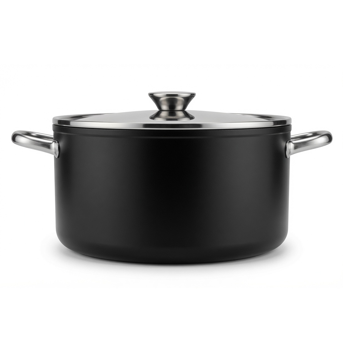 Juego de 2 Ollas Titan Black con Tapas de Vidrio  Antiadherentes  Compatibles con Estufas de Inducción y Gas