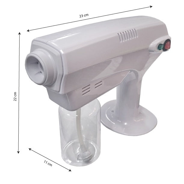 Pistola Sanitizante Inalámbrica Nano Spray Desinfectante Portátil | Nebulizador Recargable para Hogar, Oficina y Auto