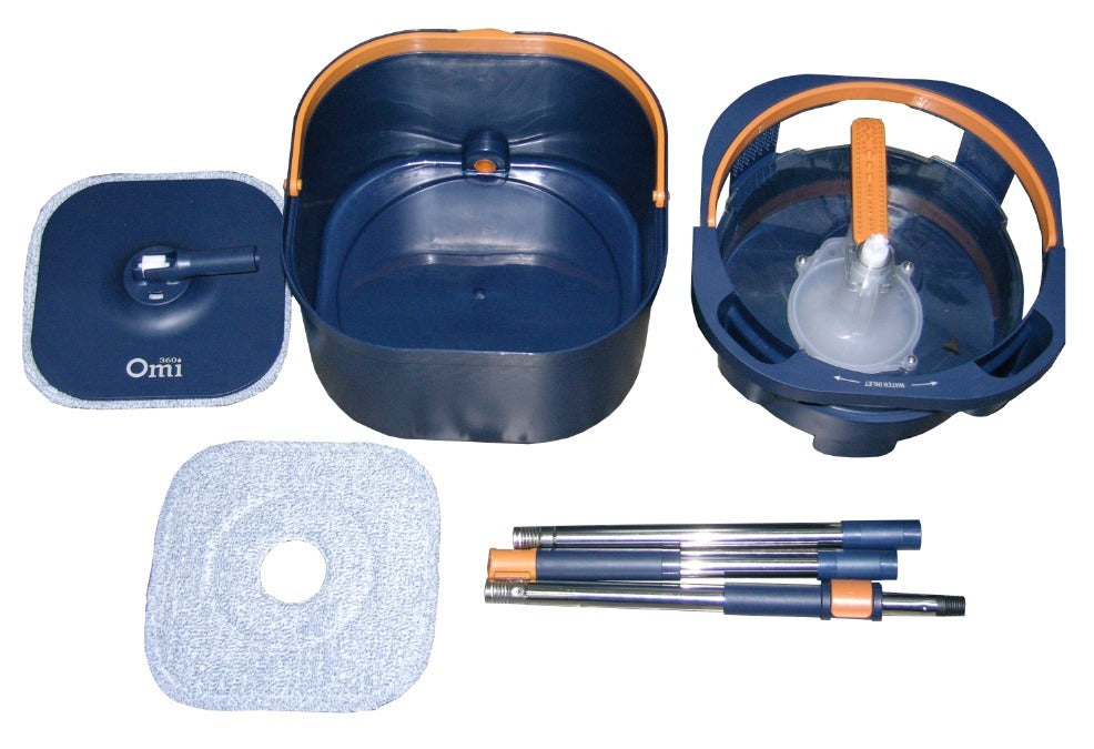 MOP TRAPEADOR CON CUBETA CENTRIFUGA DE AGUA MODELO OMI 360 LUXURY