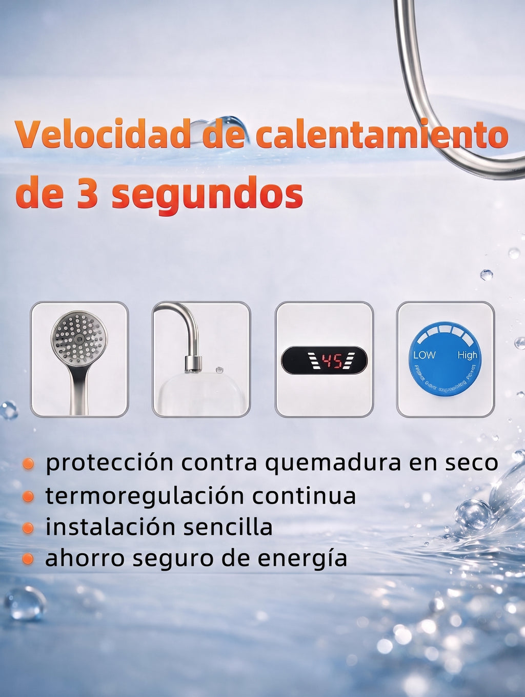 Calentador de Agua Instantáneo Eléctrico