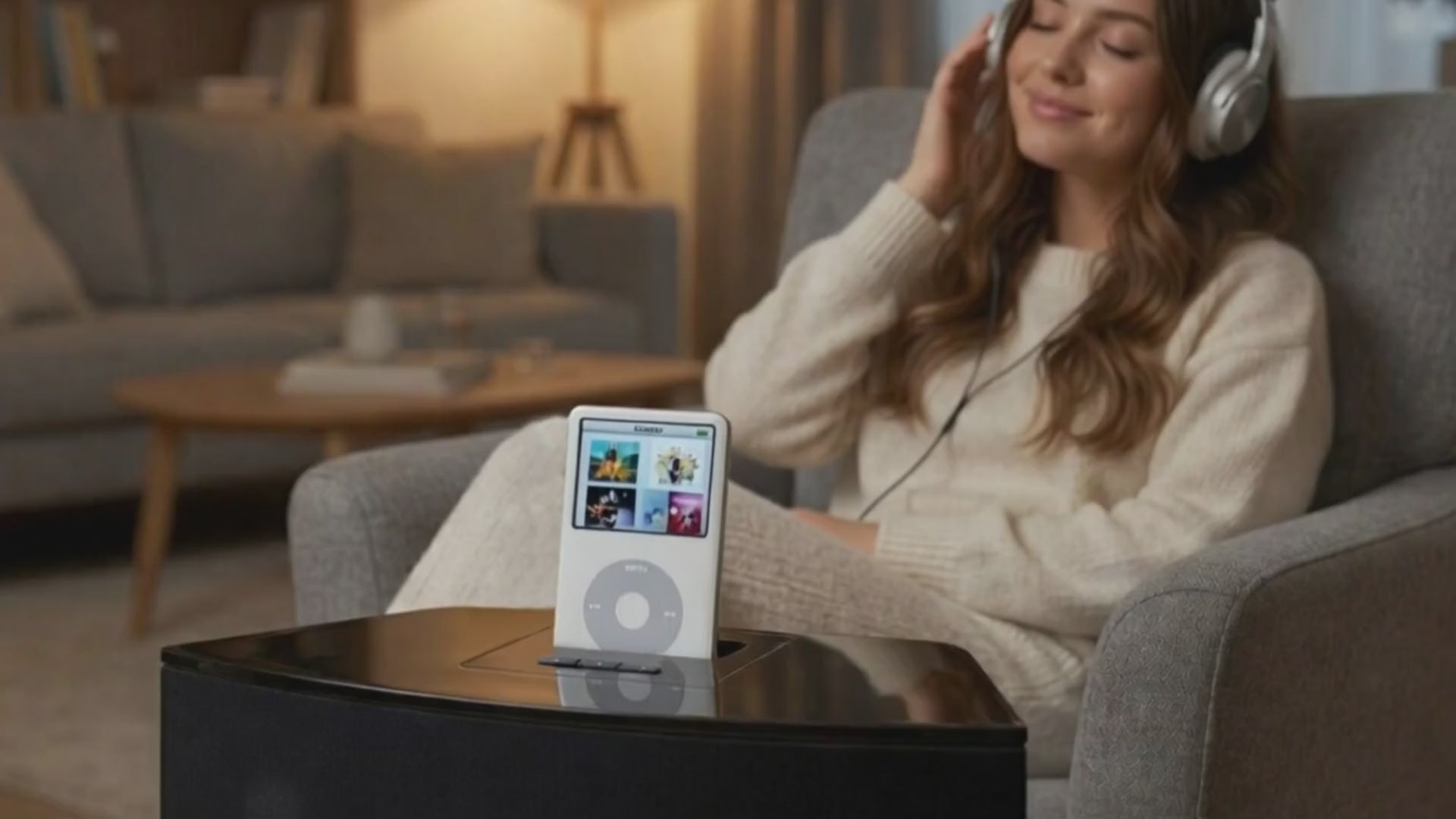 Bocina con Dock para Ipod y Iphone retro, entrada auxiliar y Bluetooth para celular